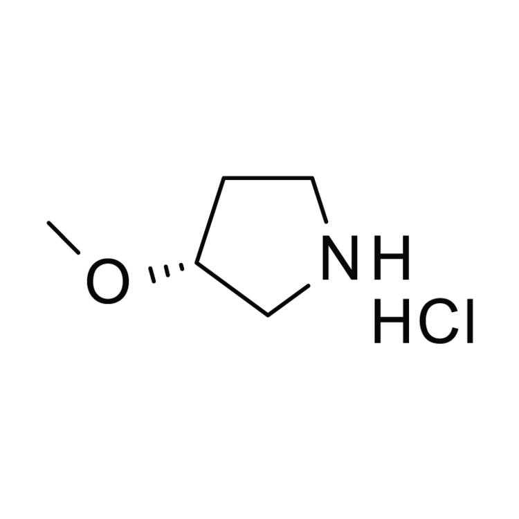 Structure of 474707-30-7 | (3R)-3-Methoxypyrrolidine hydrochloride