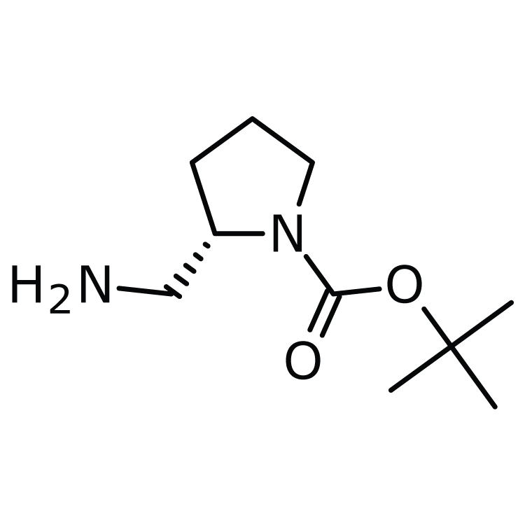 Structure of 119020-01-8 | tert-Butyl (S)-2-aminomethylpyrrolidine-1-carboxylate