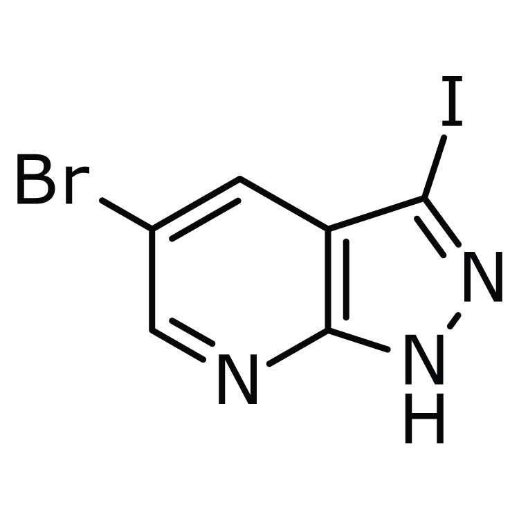 Structure of 875781-18-3 | 5-Bromo-3-iodo-1H-pyrazolo[3,4-b]pyridine