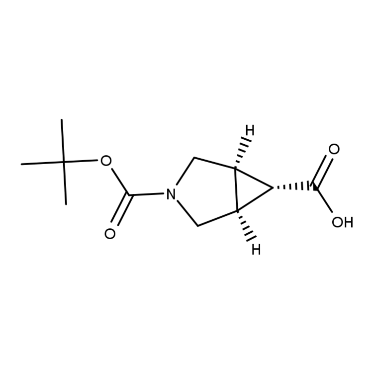 Structure of 927679-54-7 | exo-3-[(tert-butoxy)carbonyl]-3-azabicyclo[3.1.0]hexane-6-carboxylic acid