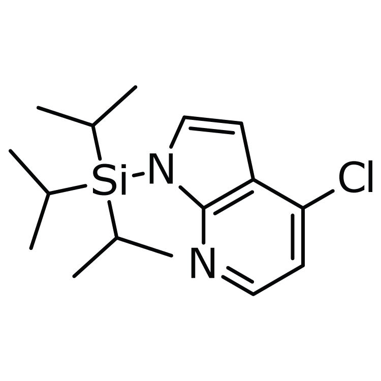 Structure of 651744-48-8 | (4-Chloropyrrolo[2,3-b]pyridin-1-yl)-triisopropyl-silane