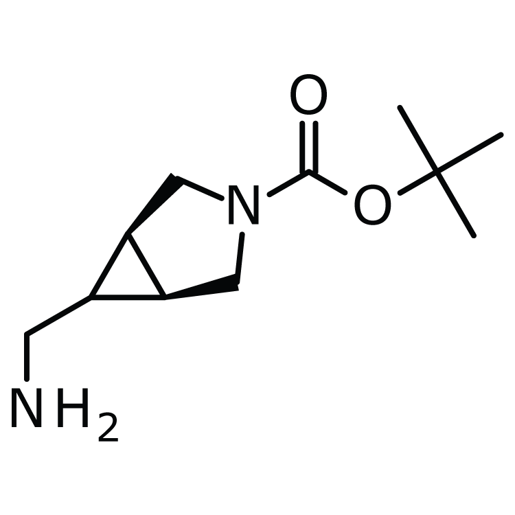 Structure of 893566-16-0 | tert-butyl rel-(1R,5S,6s)-6-(aminomethyl)-3-azabicyclo[3.1.0]hexane-3-carboxylate