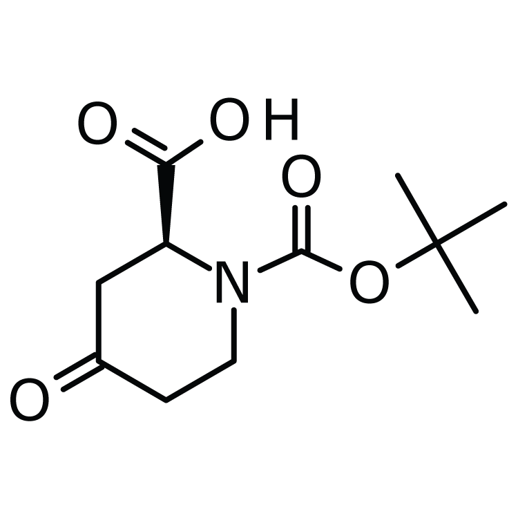 Structure of 198646-60-5 | (S)-1-(tert-Butoxycarbonyl)-4-oxopiperidine-2-carboxylic acid