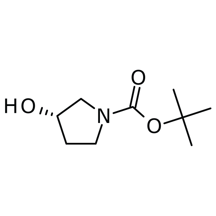 Structure of 101469-92-5 | (S)-1-Boc-3-hydroxypyrrolidine