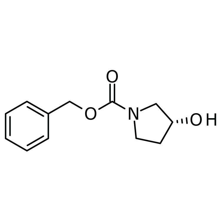 Structure of 100858-33-1 | (R)-1-Cbz-3-hydroxypyrrolidine