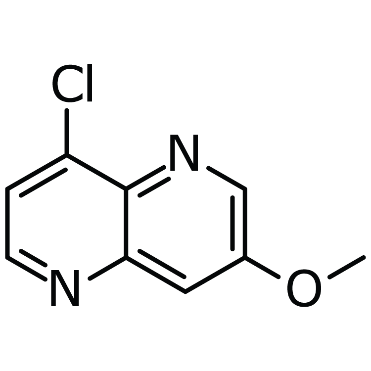 Structure of 952059-69-7 | 8-Chloro-3-methoxy-[1,5]naphthyridine