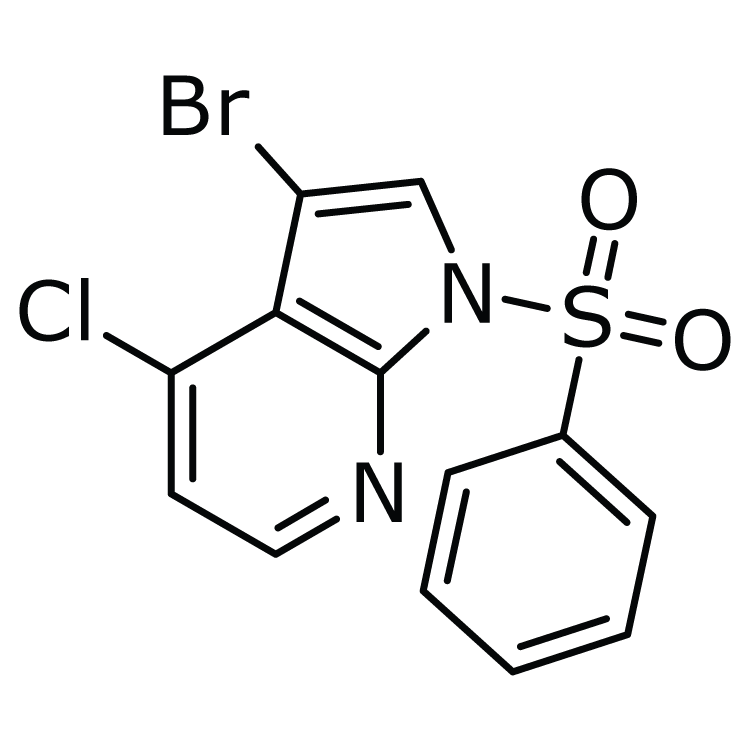 Structure of 920966-51-4 | 3-Bromo-4-chloro-1-(phenylsulfonyl)-1H-pyrrolo[2,3-b]pyridine