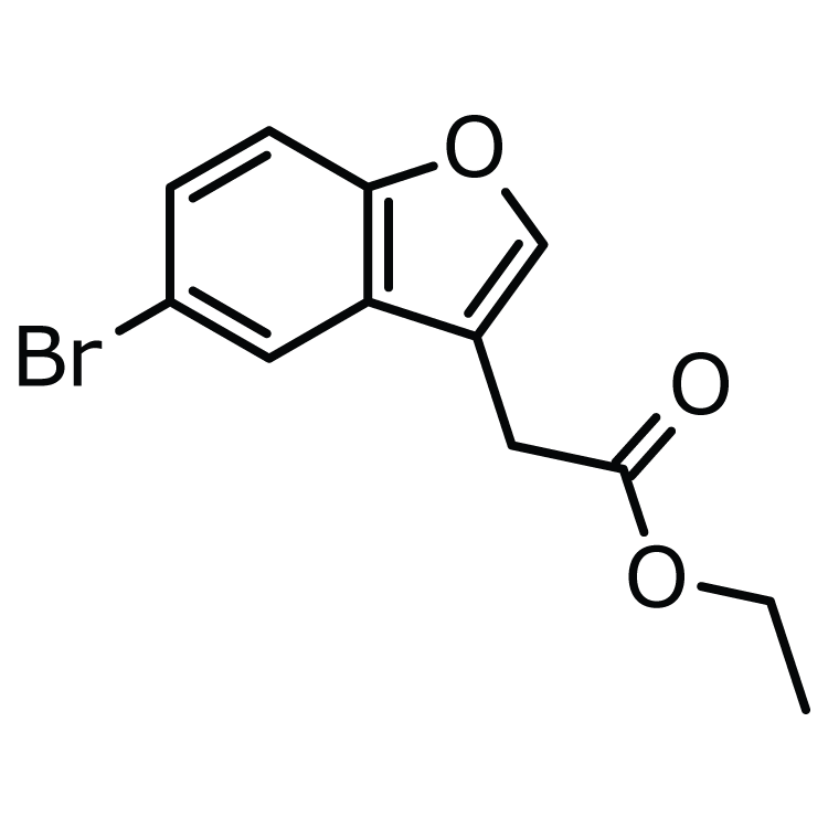 Structure of 200204-85-9 | Ethyl 2-(5-bromobenzofuran-3-yl)acetate