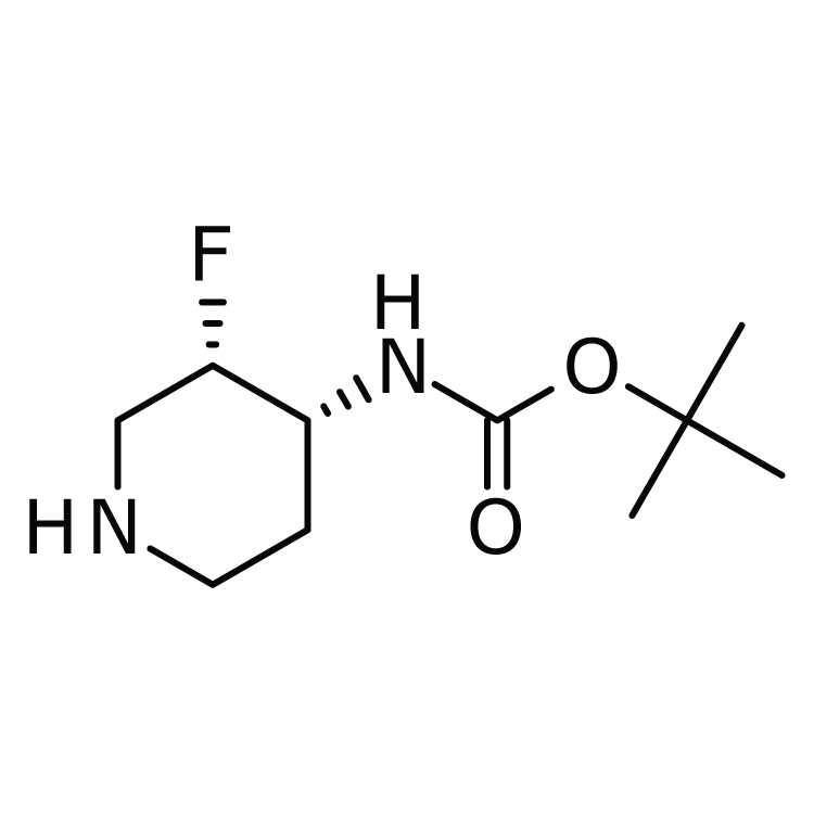 Structure of 1434126-99-4 | (3S,4R)-4-(Boc-amino)-3-fluoropiperidine