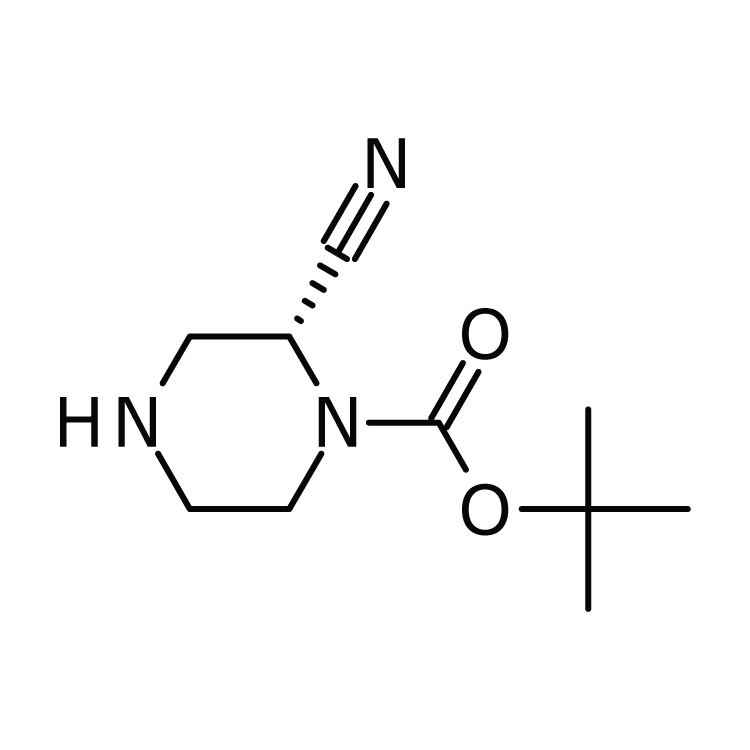 Structure of 1359658-44-8 | (R)-tert-Butyl 2-cyanopiperazine-1-carboxylate