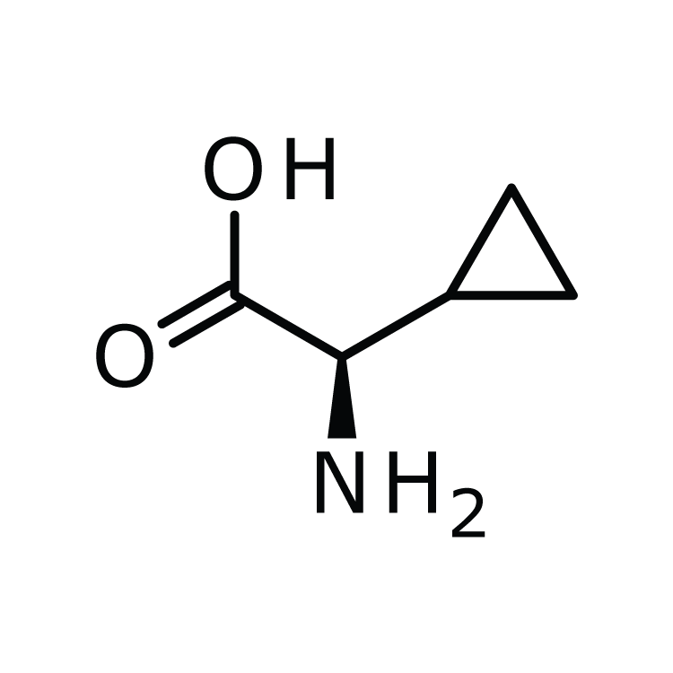 Structure of 49607-01-4 | (2R)-2-Amino-2-cyclopropylacetic acid