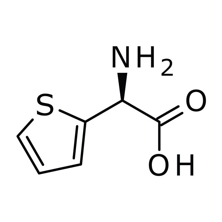 Structure of 43189-45-3 | (2S)-2-Amino-2-(2-thienyl)acetic acid