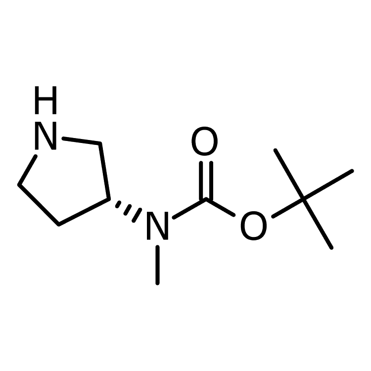 Structure of 392338-15-7 | (R)-3-(N-Boc-Methylamino)pyrrolidine