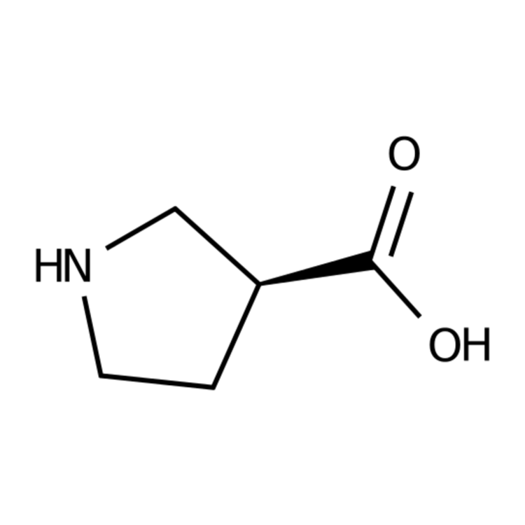 Structure of 72580-53-1 | (S)-(+)-Pyrrolidine-3-carboxylic acid