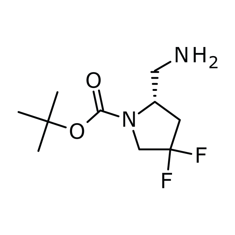 Structure of 1363384-67-1 | (S)-1-Boc-2-(Aminomethyl)-4,4-difluoropyrrolidine