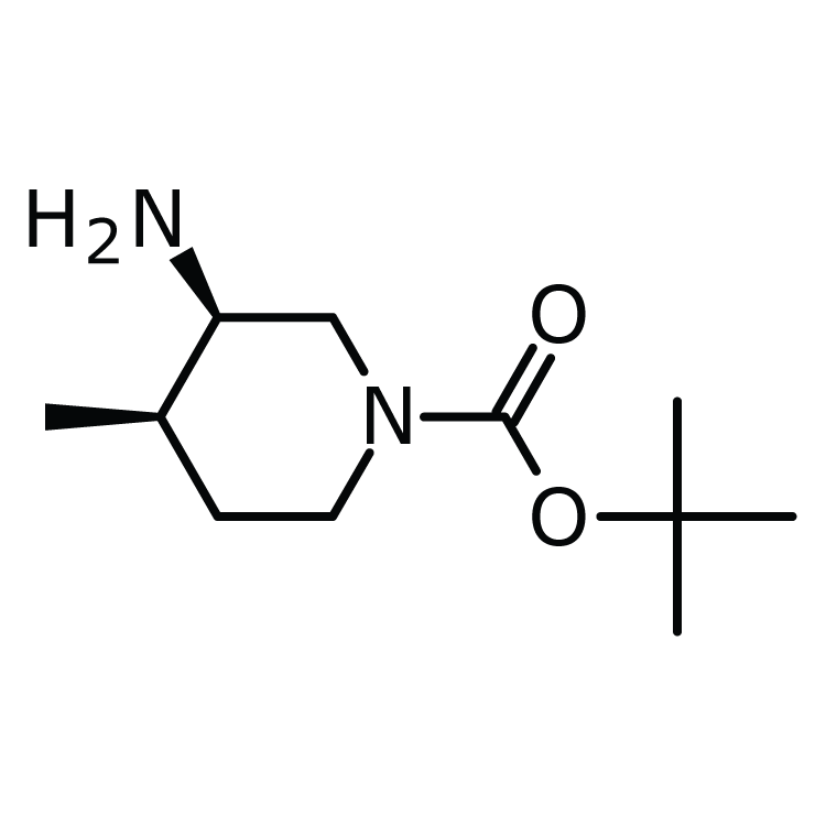Structure of 1207853-61-9 | (3R,4R)-3-Amino-1-Boc-4-methylpiperidine