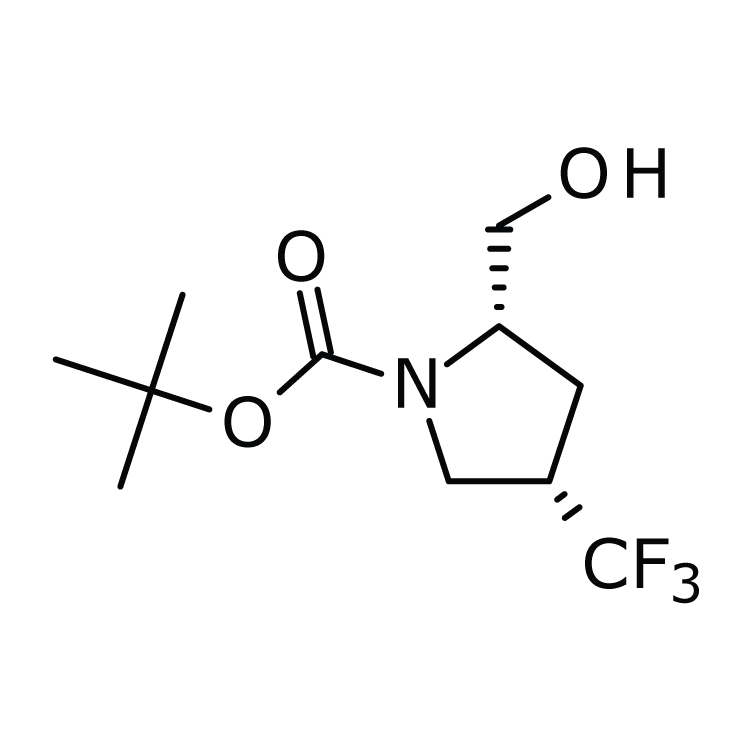 Structure of 470482-40-7 | (2S,4S)-1-Boc-4-trifluoromethylpyrrolidine-2-methanol