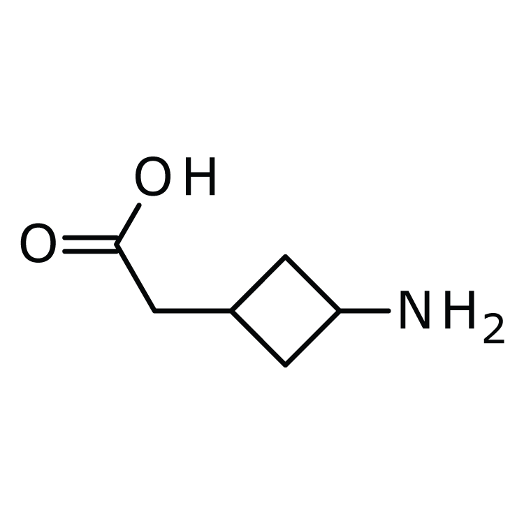 Structure of 1408076-40-3 | (3-Aminocyclobutyl)acetic acid