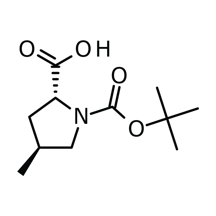 Structure of 1018818-04-6 | (2R,4S)-1-Boc-4-methylpyrrolidine-2-carboxylic acid