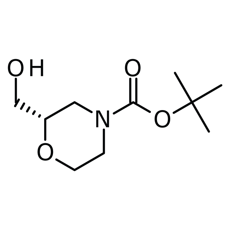 Structure of 135065-76-8 | (S)-N-Boc-2-Hydroxymethylmorpholine
