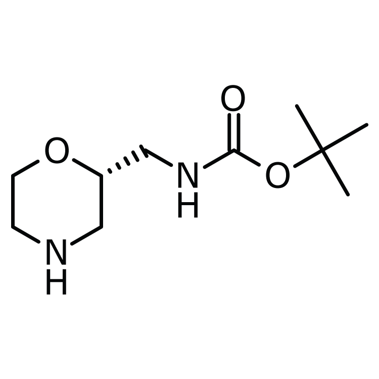 Structure of 875551-59-0 | (S)-2-(Boc-aminomethyl)morpholine