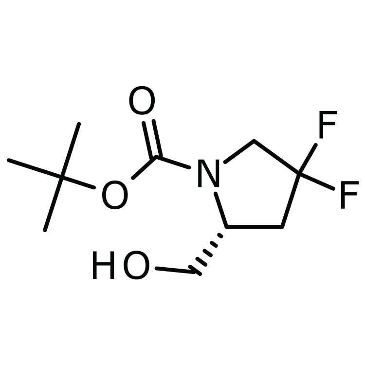 Structure of 1407991-22-3 | (R)-1-Boc-2-(hydroxymethyl)-4,4-difluoropyrrolidine