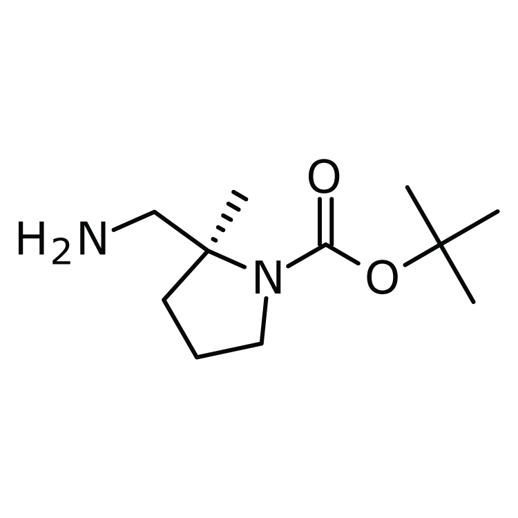 Structure of 1408057-41-9 | (2S)-1-Boc-2-methylpyrrolidine-2-methanamine