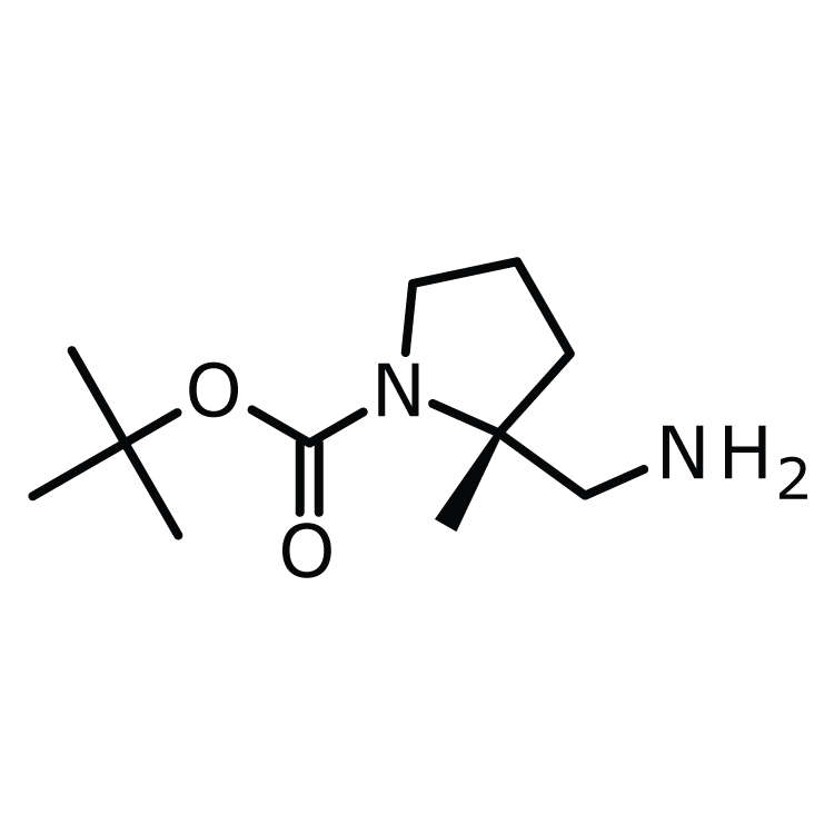 Structure of 1407997-78-7 | (2R)-1-Boc-2-methylpyrrolidine-2-methanamine