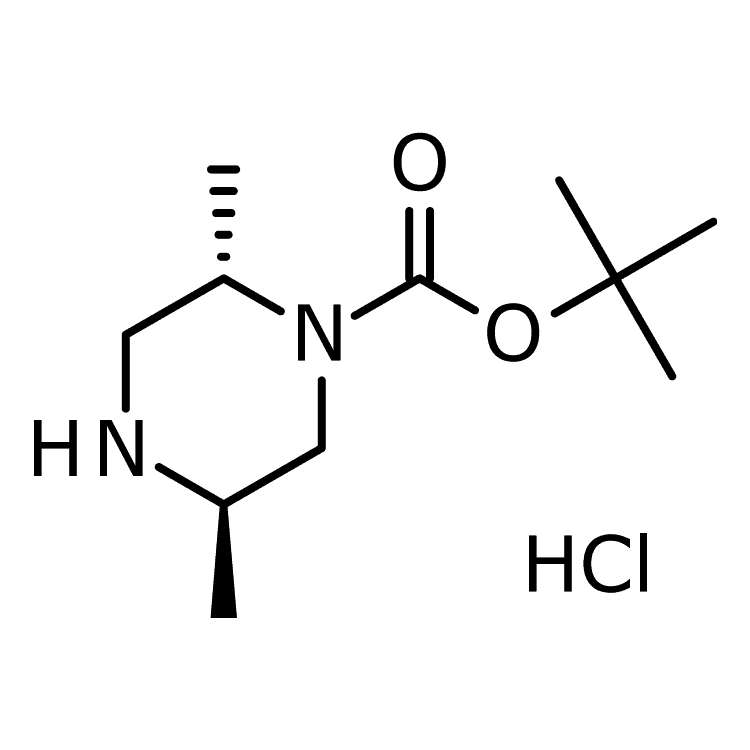 Structure of 1374975-96-8 | (2S,5R)-tert-Butyl 2,5-Dimethylpiperazine-1-carboxylate hydrochloride