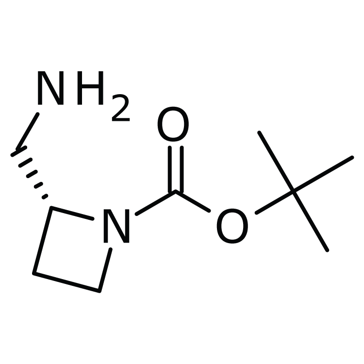 Structure of 887626-82-6 | (R)-2-Aminomethyl-1-Boc-azetidine