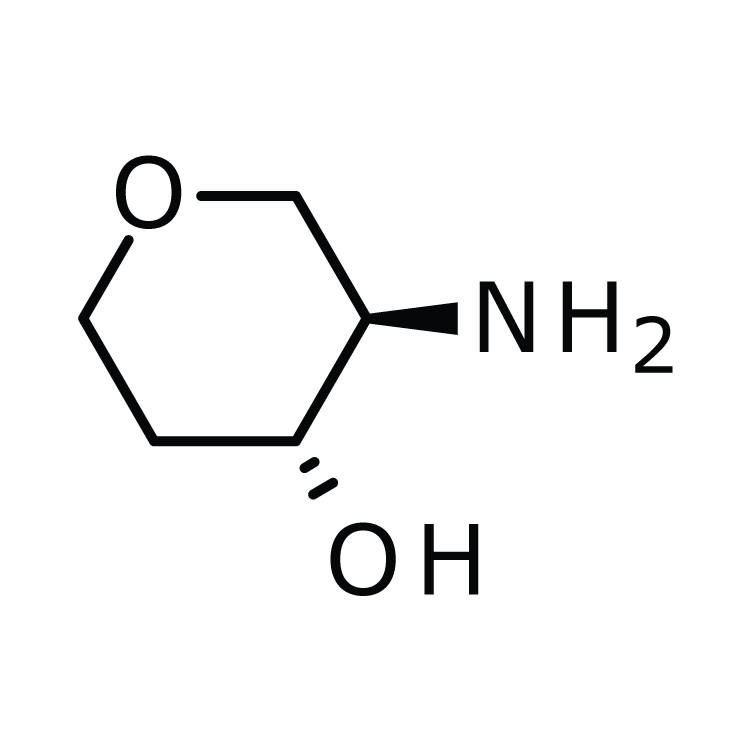 Structure of 1350734-61-0 | (3R,4R)-3-Amino-4-hydroxy-tetrahydropyran