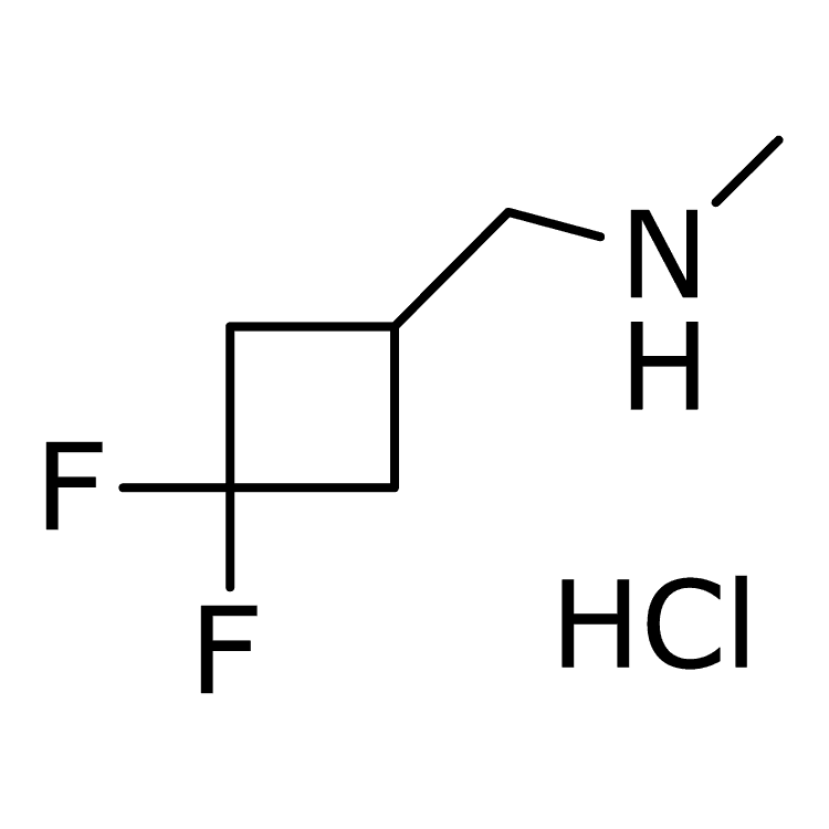Structure of 1250444-03-1 | (3,3-Difluorocyclobutyl)-N-methylmethanamine hydrochloride
