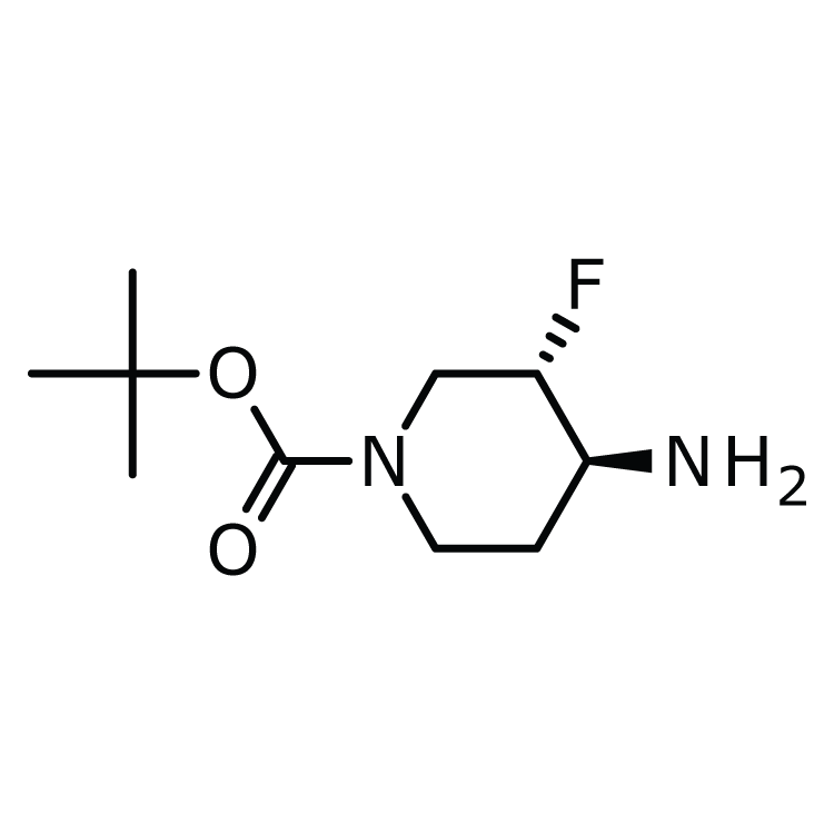 Structure of 1228185-45-2 | (3S,4S)-4-Amino-1-Boc-3-fluoropiperidine