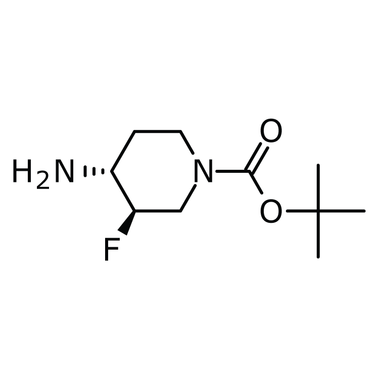 Structure of 1260612-08-5 | (3R,4R)-4-Amino-1-Boc-3-fluoropiperidine