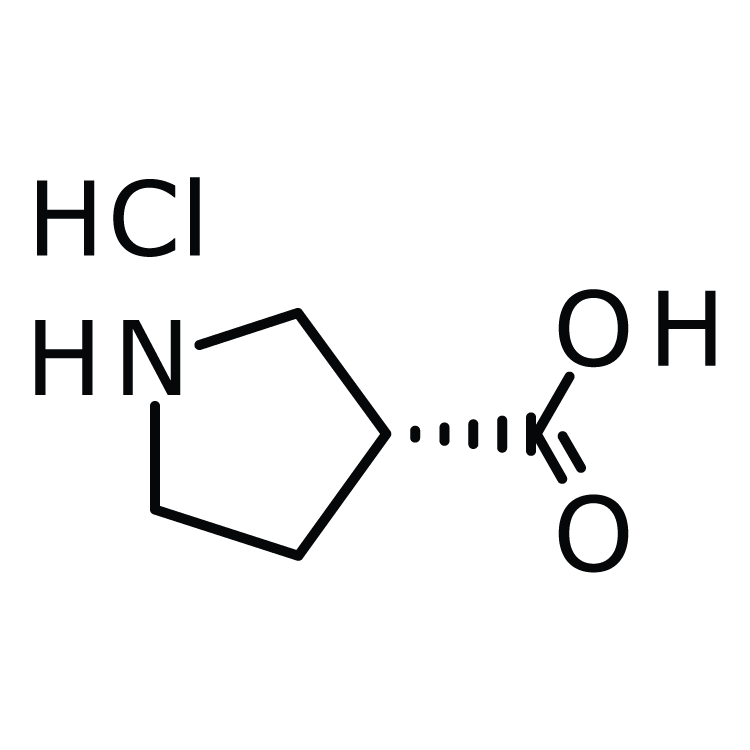 Structure of 1202245-51-9 | (R)-Pyrrolidine-3-carboxylic acid hydrochloride