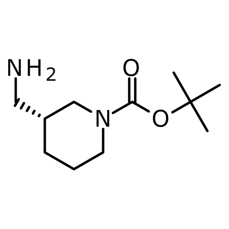 Structure of 140645-24-5 | (S)-1-Boc-3-aminomethyl-piperidine