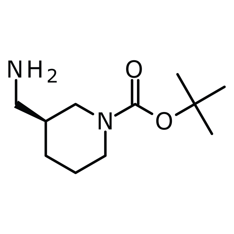 Structure of 140645-23-4 | (R)-1-Boc-3-aminomethyl-piperidine