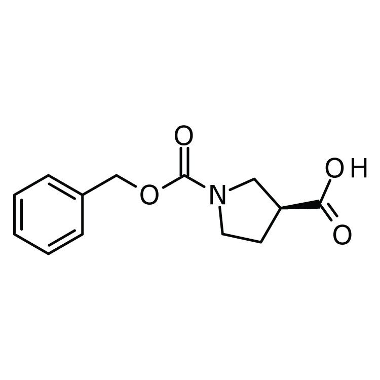 Structure of 192214-00-9 | (S)-1-Cbz-pyrrolidine-3-carboxylic acid