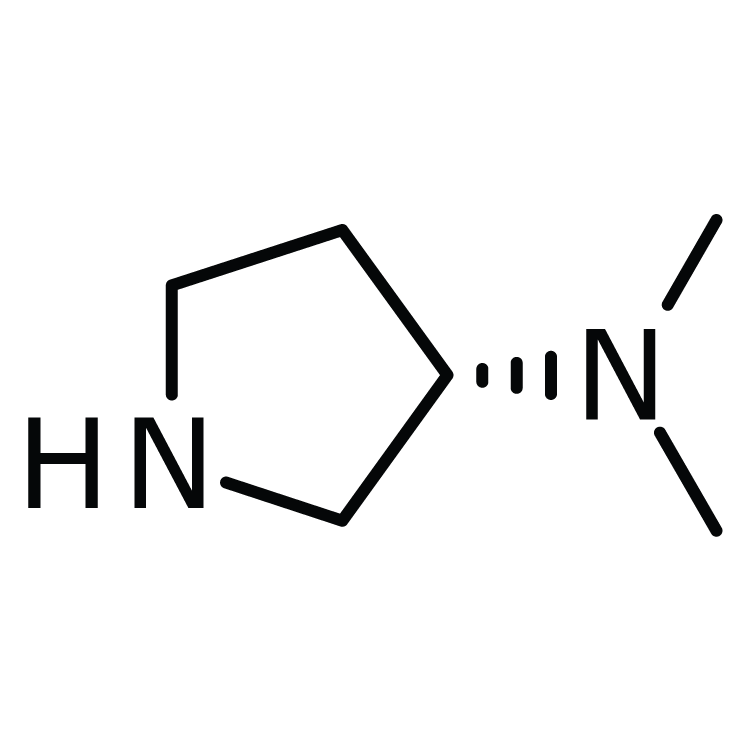 Structure of 132883-44-4 | (3S)-(-)-3-(Dimethylamino)pyrrolidine