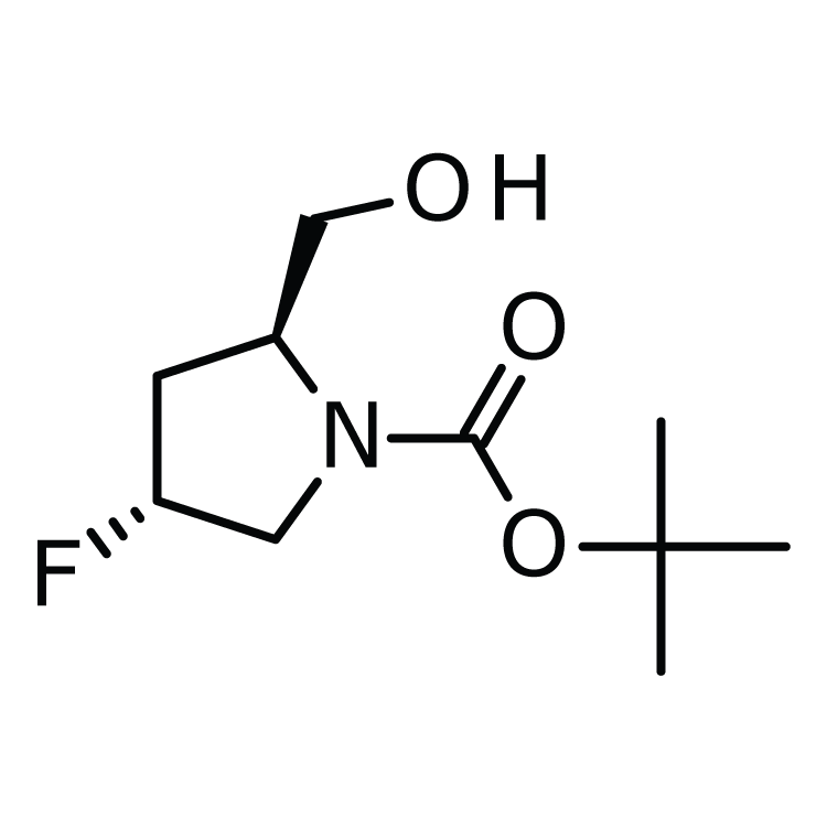Structure of 1138324-48-7 | (2S,4R)-1-(tert-Butoxycarbonyl)-4-fluoro-2-hydroxymethylpyrrolidine