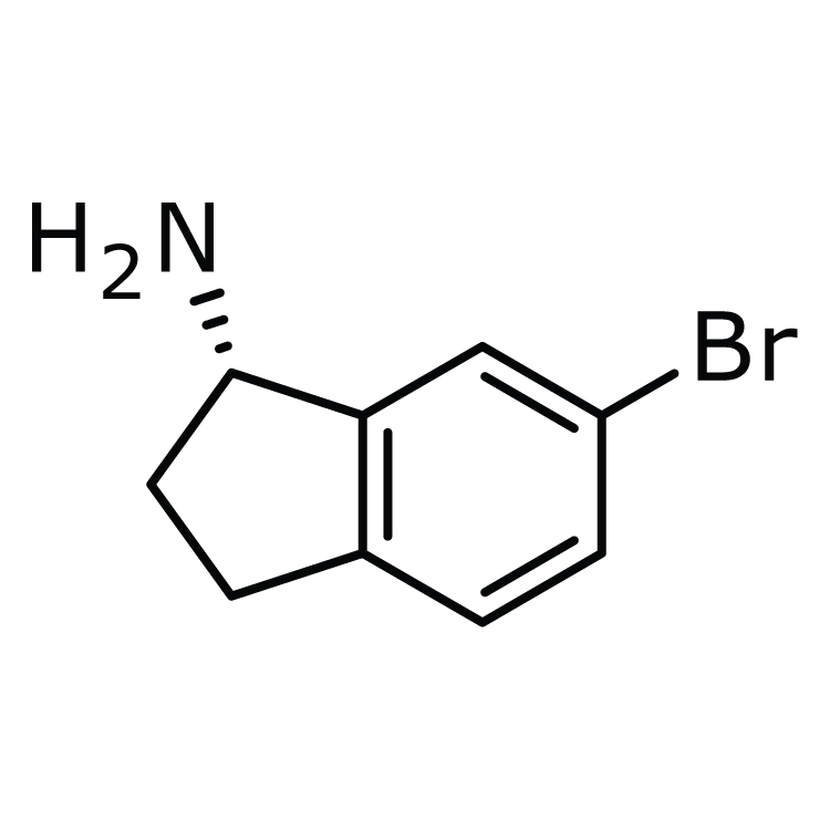 Structure of 1213110-51-0 | (1S)-6-Bromo-2,3-dihydro-1H-inden-1-amine