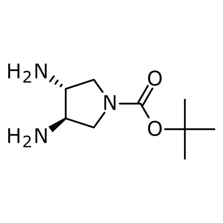 Structure of 503552-68-9 | (3R,4R)-1-Boc--3,4-diaminopyrrolidine