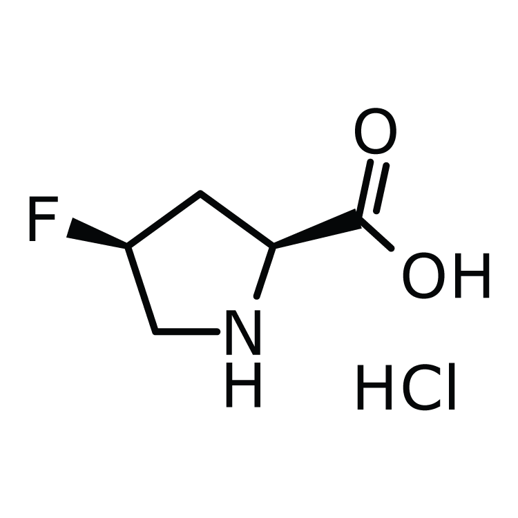 Structure of 1001354-51-3 | (2S,4S)-4-fluoropyrrolidine-2-carboxylic acid hydrochloride