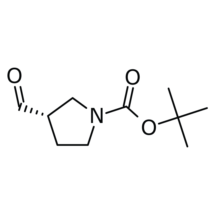 Structure of 191348-04-6 | (S)-1-Boc-3-pyrrolidinecarbaldehyde