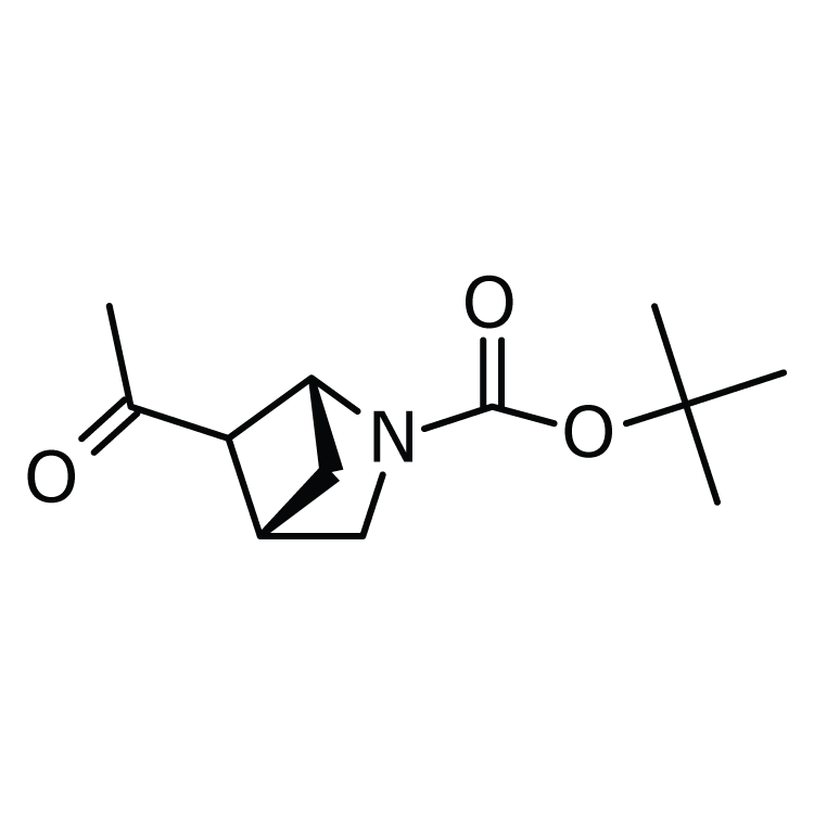 Structure of 615575-67-2 | (1R,4S,5S)-rel-5-Acetyl-1-Boc-2-azabicyclo[2.1.1]hexane
