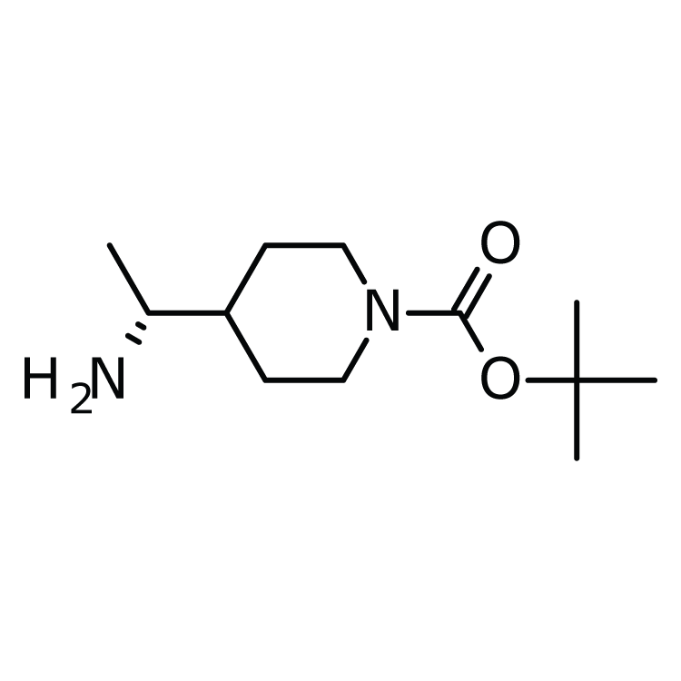 Structure of 1036027-86-7 | (R)-1-Boc-4-(1-aminoethyl)piperidine