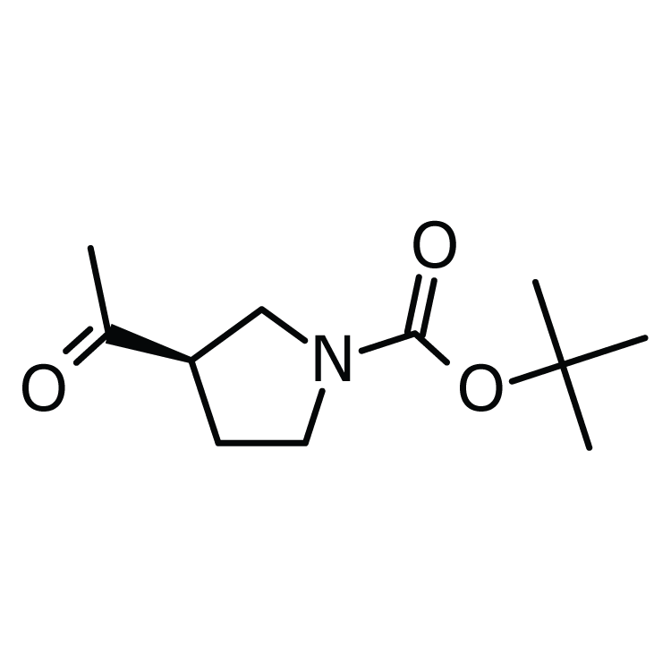 Structure of 1374673-69-4 | (R)-1-Boc-3-acetylpyrrolidine