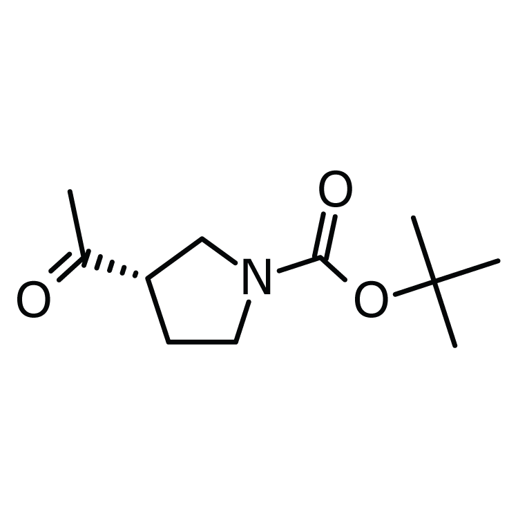 Structure of 1374673-89-8 | (S)-1-Boc-3-acetylpyrrolidine