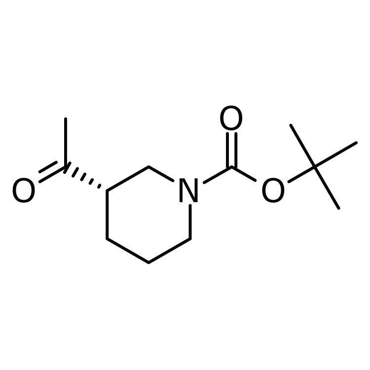 Structure of 1008563-06-1 | (S)-1-Boc-3-acetylpiperidine