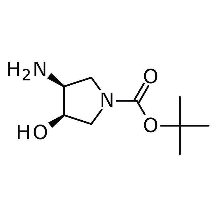 Structure of 190792-75-7 | (3S,4R)-1-N-Boc-3-amino-4-hydroxypyrrolidine
